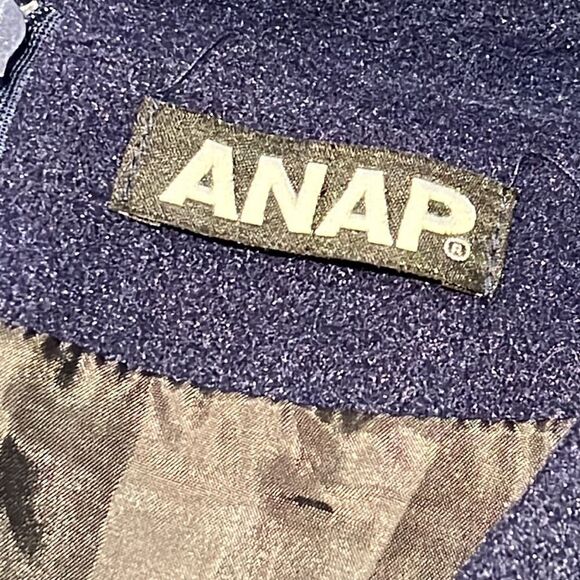 Anap japan Navy Blue Schoolgirl Chic Sleeveless V-Neck Wool Jumper Dress - Picture 7 of 7